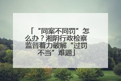 “同案不同罚”怎么办？湘阴行政检察监督着力破解“过罚不当”难题